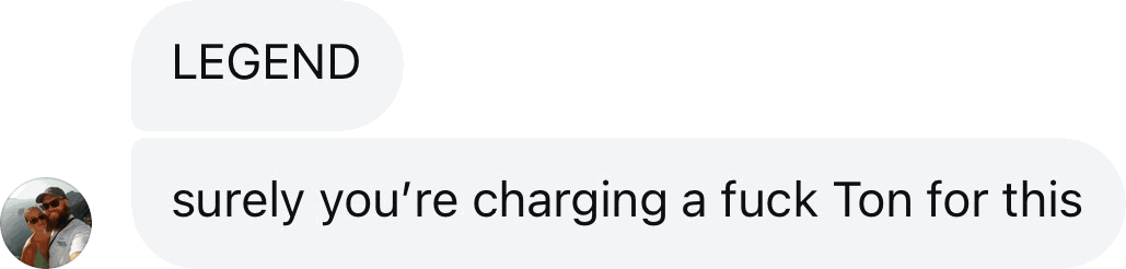 Coach DM: Legend. Surely you're charging a lot for this