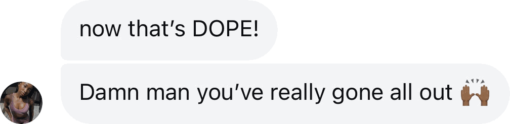 Coach DM: Now that's dope, you've really gone all out