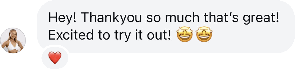 Coach DM: Thank you so much, that's great! Excited to try it out
