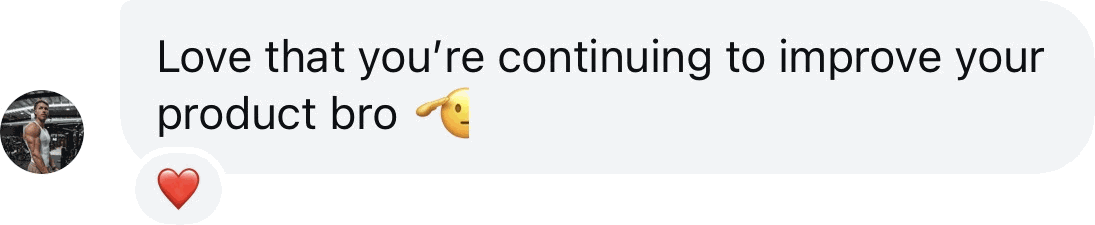 Coach DM: Love that you're continuing to improve the product